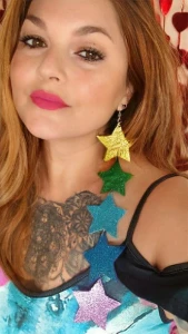 Brincos Carnaval Estrelas - Artesanato e Personalizados