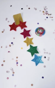 Brincos Carnaval Estrelas - Artesanato e Personalizados