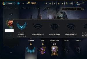 Platina 1 com 50 Champs e 2 Skins