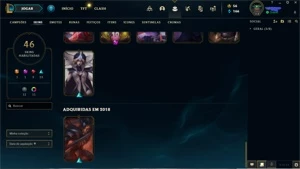 CONTA OURO 3 56 CAMPEOES 46 SKINS - League of Legends LOL