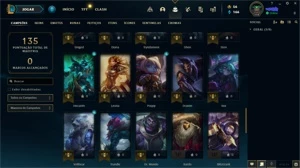CONTA OURO 3 56 CAMPEOES 46 SKINS - League of Legends LOL
