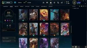 CONTA OURO 3 56 CAMPEOES 46 SKINS - League of Legends LOL
