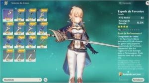 GENSHIN IMPACT:  JEAN + FAVONIUS SWORD / AR 7 / NA SERVER