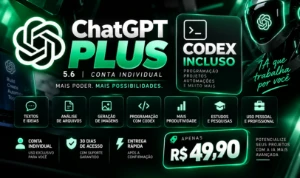 Chatgpt Plus + Codex - Conta Privada - Assinaturas e Premium