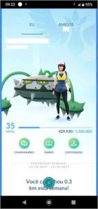 Conta Pokemón Go Lvl 35 Time Azul - Pokemon GO
