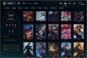 Conta prata 4 com 135 champs, 395 skins ( 6 Prestigios ) - League of Legends LOL