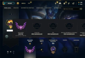 Mestre com 300 PDL + 52 Champs e 9 Skins - League of Legends LOL