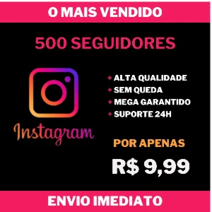 500 Seguidores no Instagram - Social Media