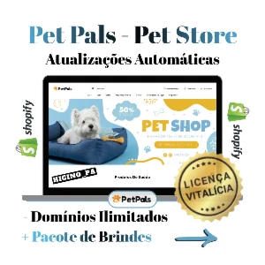 Tema Shopify Pet pals Pet Store + Atualizações e Bônus