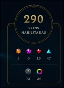CONTA LEAGUE OF LEGENDS 290 SKINS CRIADA EM 2011 LOL