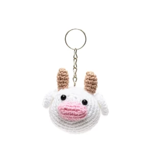 Chaveiro vaquinha em amigurumi - Artesanato e Personalizados