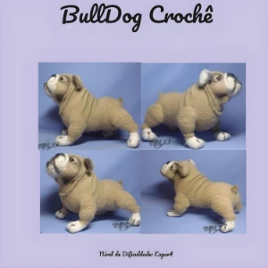 Receita em PDF - Cachorro Bulldog Amigurumi