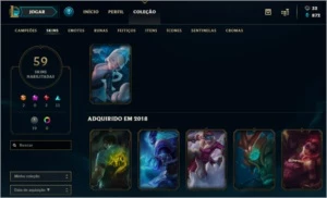 Prata II / MMR Alto / 59 Skins 2 Ult / 126 Champions - League of Legends LOL