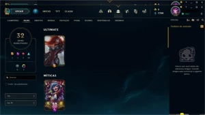 CONTA LEAGUE OF LEGENS OURO IV - 55 CAMPEÕES - 32 SKINS - League of Legends LOL