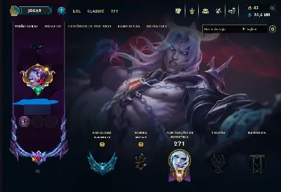 Conta de Lol com Viego Reinado Espectral Elo Plat 4 Muitas S