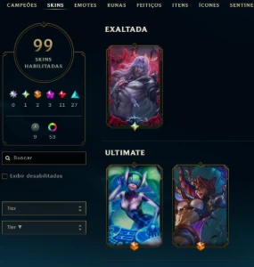 Conta de Lol com Viego Reinado Espectral Elo Plat 4 Muitas S - League of Legends