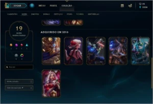 Conta Platina 1 - 68 campeos 19 skins - League of Legends LOL