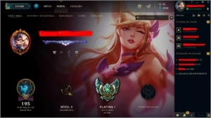 Conta Platina 1 - 68 campeos 19 skins - League of Legends LOL