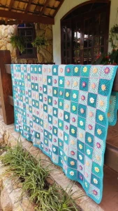 Colcha Margaridas em Crochê - Artesanato e Personalizados