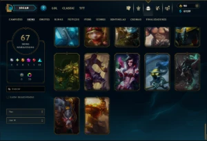 Ouro 4 com 95 Champs e 67 Skins - League of Legends LOL
