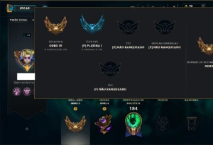 Ouro 4 com 95 Champs e 67 Skins - League of Legends LOL