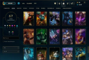 Ouro 4 com 95 Champs e 67 Skins - League of Legends LOL