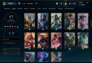 Ouro 4 com 95 Champs e 67 Skins - League of Legends LOL