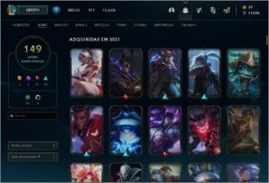 conta lol 149 skins faltando 25 champs - League of Legends