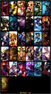 Conta League of Legends, 126 campeões e 53 skins LOL