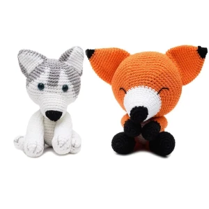 Kit Husky e Raposa Soneca em Amigurumi - Artesanato e Personalizados