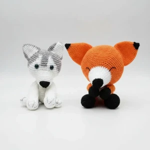 Kit Husky e Raposa Soneca em Amigurumi - Artesanato e Personalizados