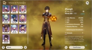 AR 46 , Zhongli(c1) , Venti + 2 armas T5 - Genshin Impact