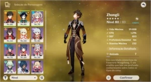 AR 46 , Zhongli(c1) , Venti + 2 armas T5 - Genshin Impact