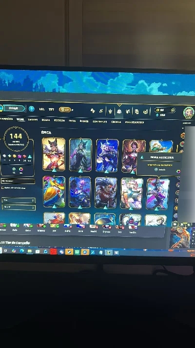 Conta lol platina  platina MMR ALTO 144 skin - League of Legends