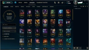 Conta Platina 4 + skins - League of Legends LOL