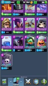 CLASH ROYALE LEVEL 8 COM 4 LENDÁRIAS