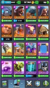 CLASH ROYALE LEVEL 8 COM 4 LENDÁRIAS
