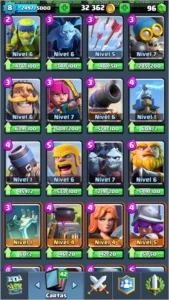 CLASH ROYALE LEVEL 8 COM 4 LENDÁRIAS