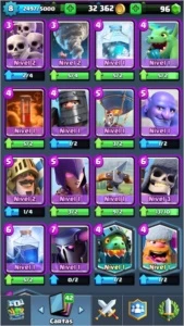 CLASH ROYALE LEVEL 8 COM 4 LENDÁRIAS