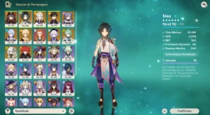 AR 56 | Xiao, Hutao, Baizhu, Nahida, Zhongli | 3 Armas 5⭐ - Genshin Impact