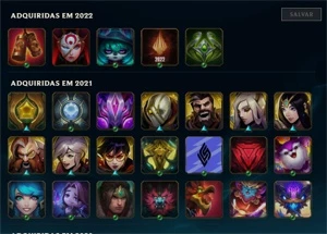 CONTA LEAGUE OF LEGENDS VÁRIAS SKINS E CAMPEÕES LOL