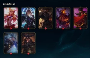 CONTA LEAGUE OF LEGENDS VÁRIAS SKINS E CAMPEÕES LOL