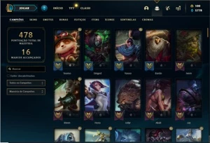 Conta prata 4 com 125 Champs e 97 Skins + 2 Miticas - League of Legends LOL