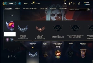 Conta prata 4 com 125 Champs e 97 Skins + 2 Miticas - League of Legends LOL