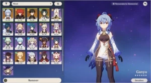 CONTA AR55 COM DILUC,ZHONG,XIAO,GANYU + ARMAS 5 ESTRELA - Genshin Impact