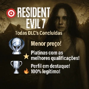 Resident Evil 7 - Platina (PS4/PS5) + Todas DLC'S concluidas