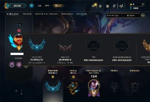 Platina 4 com 60 Champs e 21 Skins +6 Vitoriosas