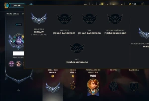 Prata 4 com 110 Champs e 93 Skins +4 Vitoriosas - League of Legends LOL