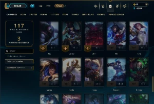 Prata 4 com 60 Champs e 16 Skins +1 Prestigio da Lux - League of Legends LOL