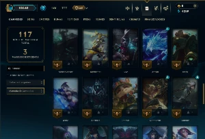 Prata 4 com 60 Champs e 16 Skins +1 Prestigio da Lux - League of Legends LOL